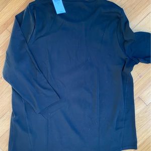 Black 3/4 sleeve Pima cotton top